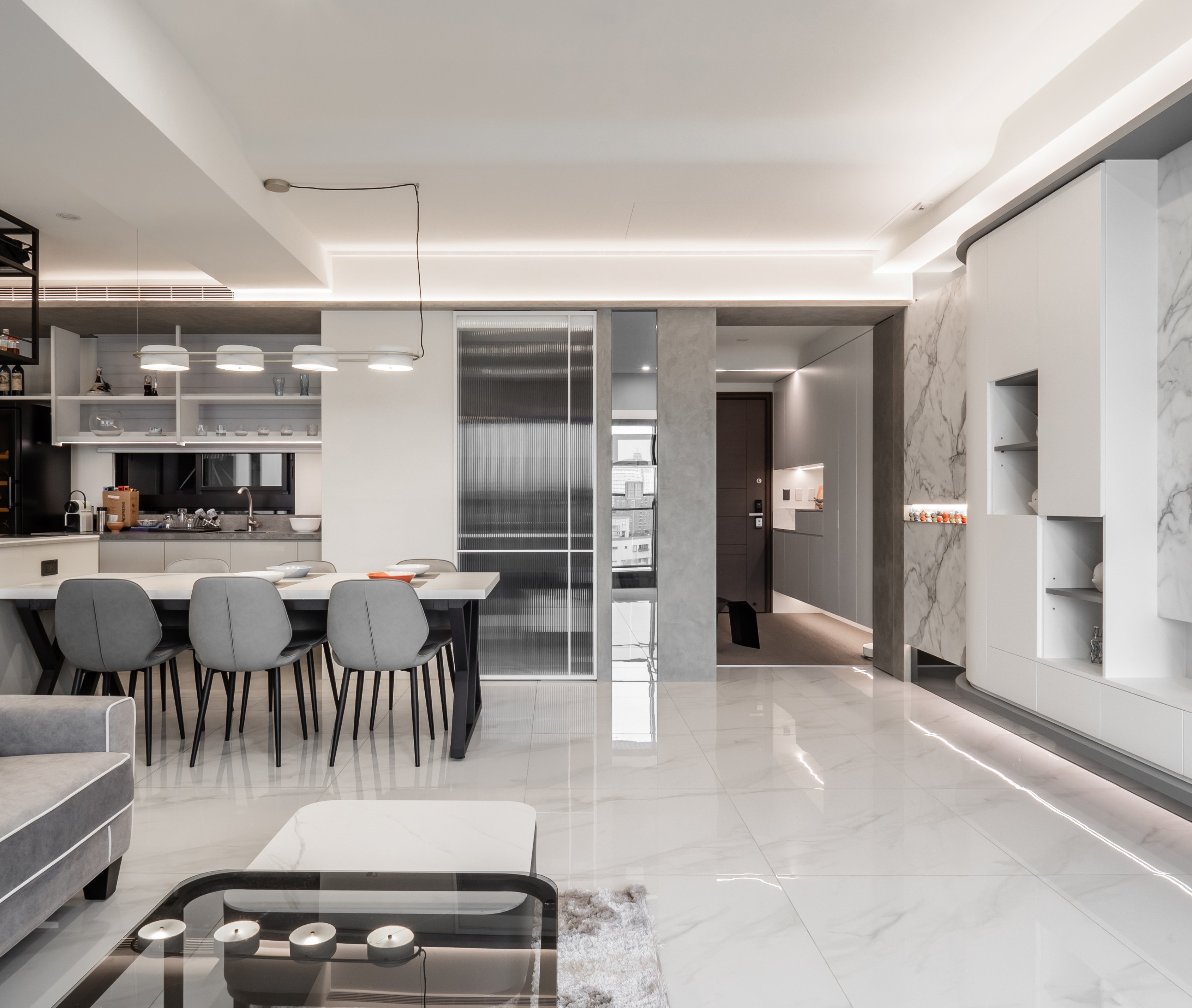 藝起討論 - 客變設計實例｜四房改兩房 - 圓弧語彙詮釋現代簡約時尚宅