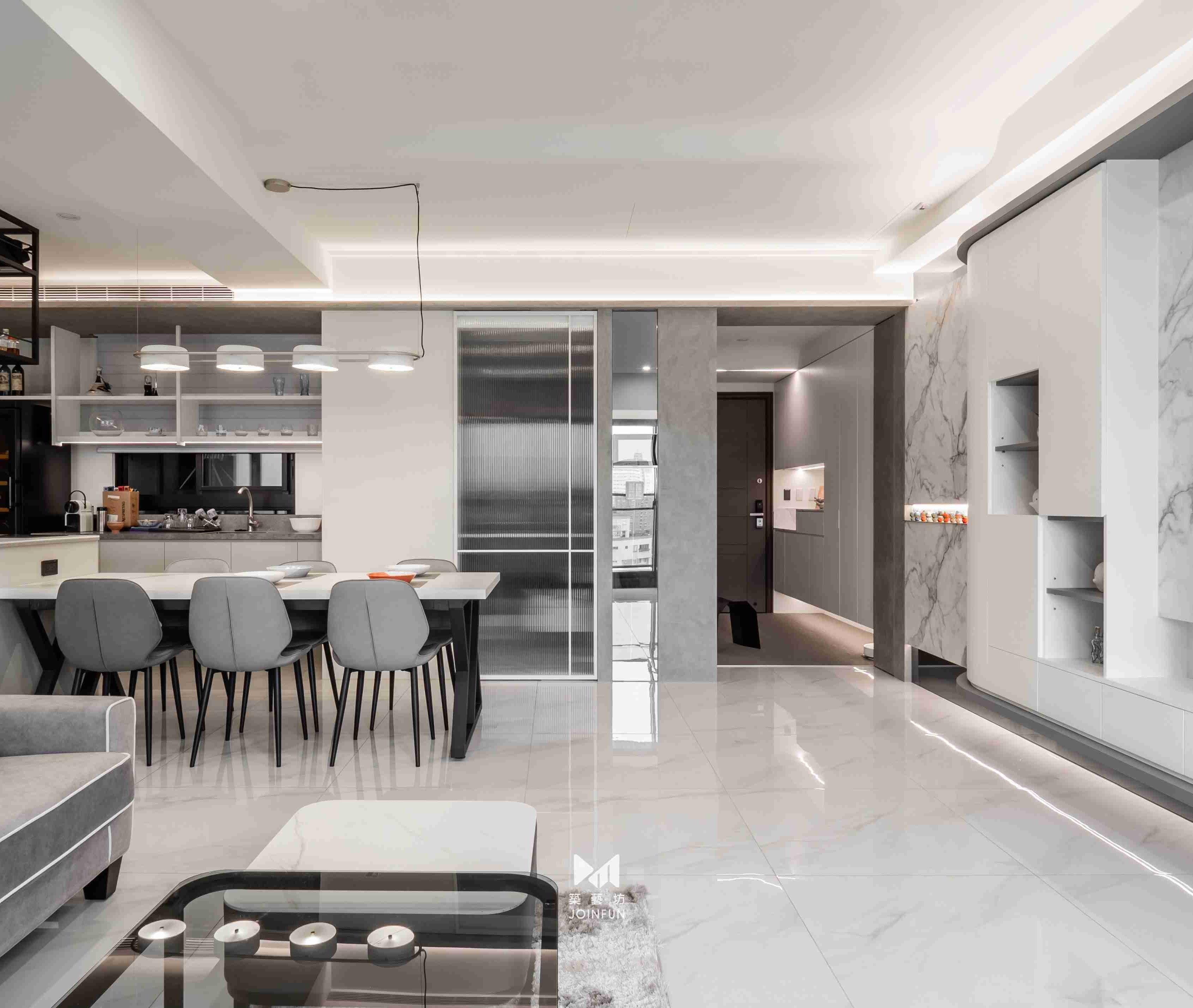 Yahoo!股市 x 築藝坊 - 淡雅現代簡約語彙 刻劃沐光純淨白色居宅 (23坪)